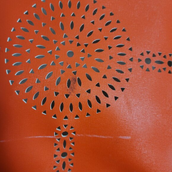 Large Tote Bag Embossed Orange Handled Beach Pool Summer Shopping useful GUC - Picture 5 of 6